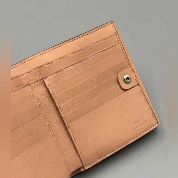 Fendi Peekaboo Leather Pink Bifold Wallet - Picture 16 of 16
